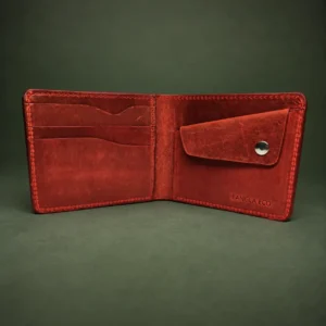 KNOX Marron full-grain Crazy Horse leather wallet