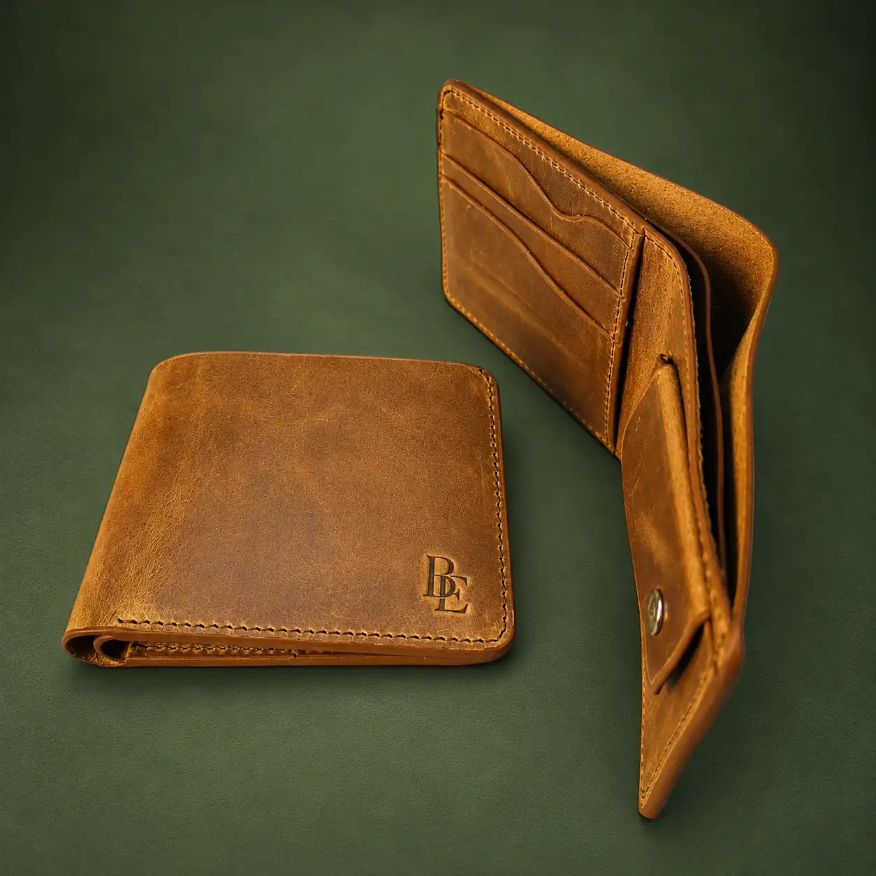 KNOX Mustard full-grain Crazy Horse leather wallet