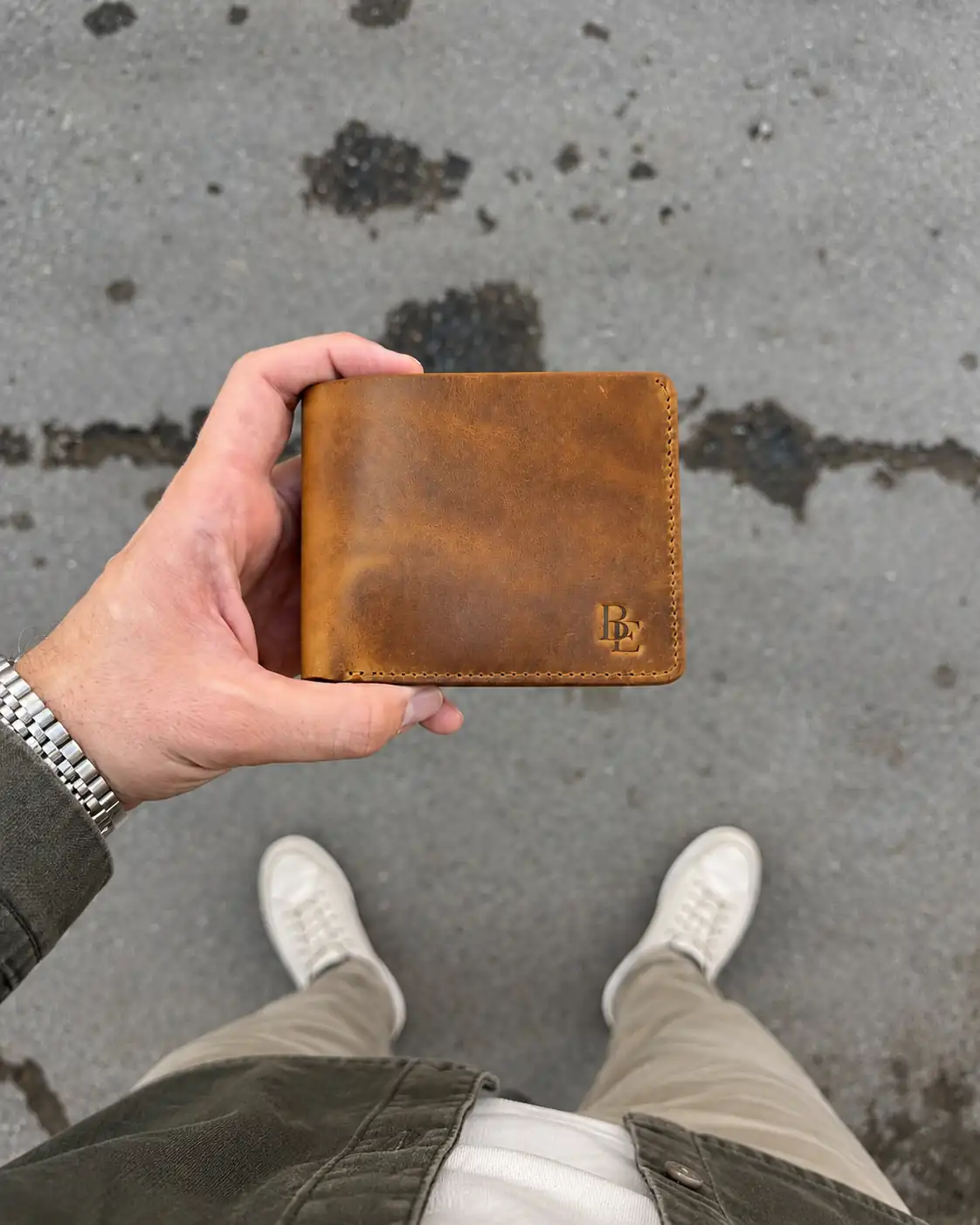 KNOX Mustard full-grain Crazy Horse leather wallet