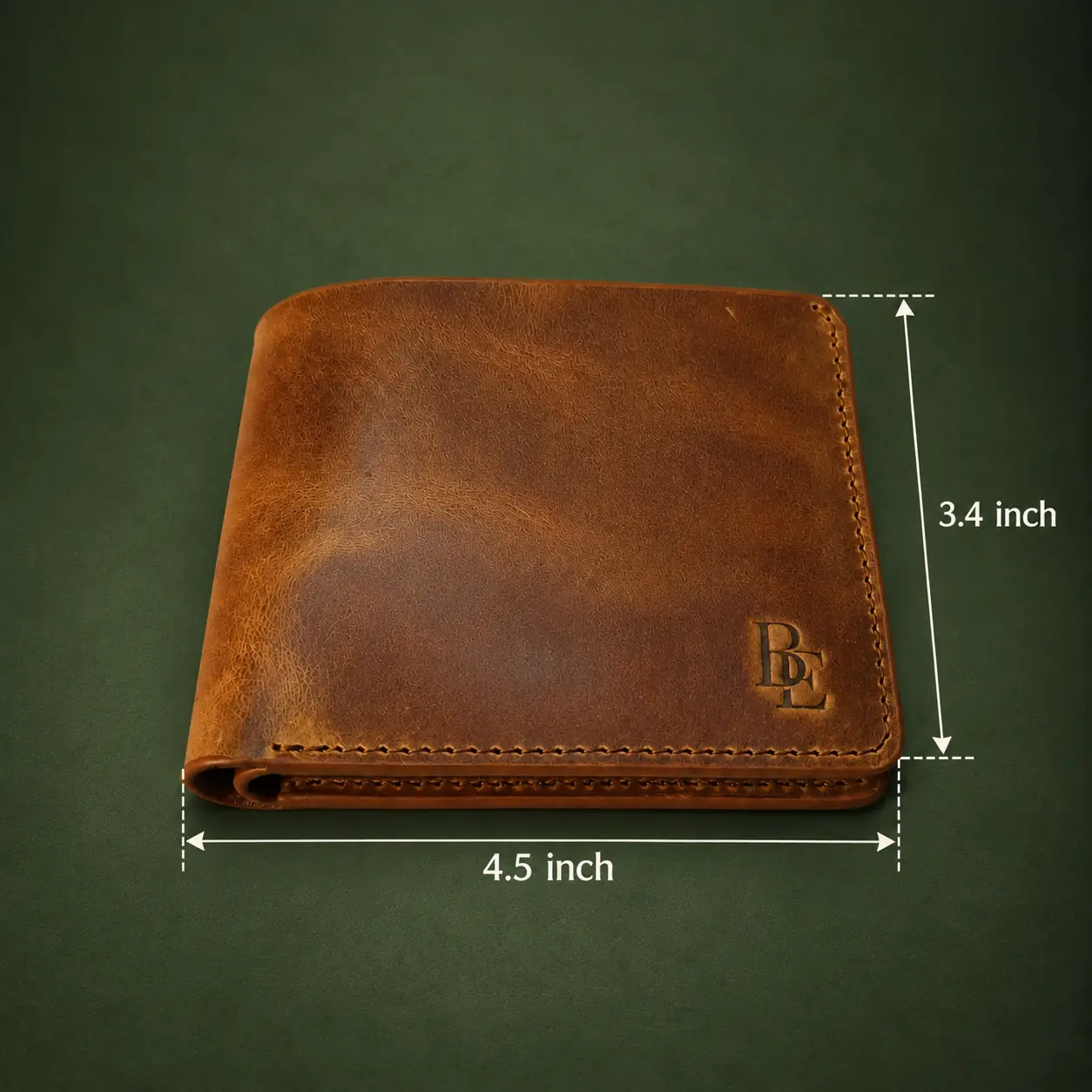 KNOX Mustard full-grain Crazy Horse leather wallet